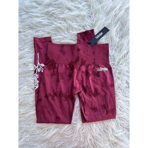 Civil Regime Blush Red Reaper Wash Kelly Seamless Leggings Size Medium